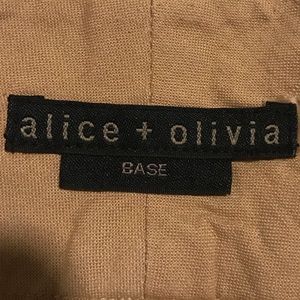 Alice and Olivia tan linen shorts